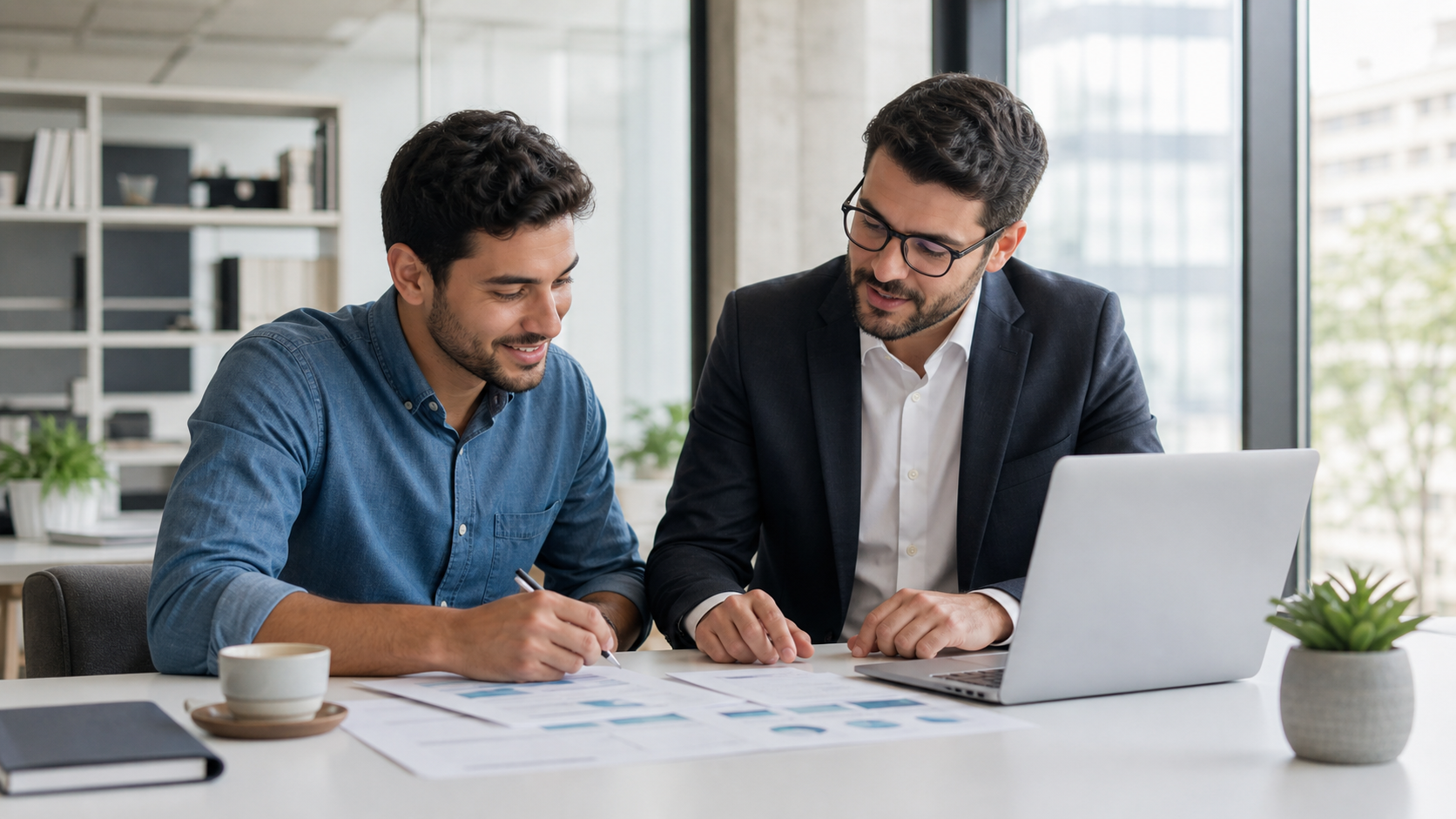 Empresário abrindo uma empresa
